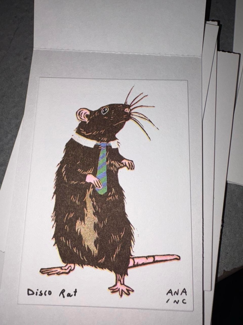 Disco Rat Small Pets Artwork Print - Brown